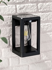 Lights4fun Black Solar Outdoor Wall Light with Sensor - Image 5 of 5
