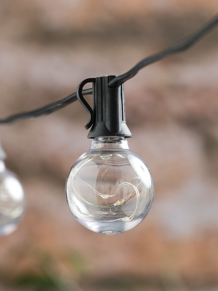 Lights4fun Black Micro LED Solar Powered Festoon Lights 30cm - Image 4 of 4