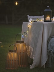 Lights4fun Bamboo Solar Table Lamp - Image 3 of 5