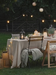 Lights4fun Bamboo Solar Table Lamp - Image 4 of 5