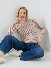 JoJo Maman Bébé 2 Pack Long Sleeve Ribbed Crew Neck Nursing Top - Bild 2 von 10