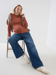 JoJo Maman Bébé 2 Pack Long Sleeve Ribbed Crew Neck Nursing Top - Bild 3 von 10