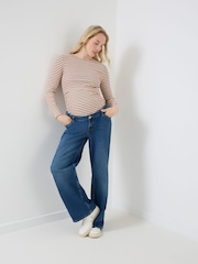 JoJo Maman Bébé 2 Pack Long Sleeve Ribbed Crew Neck Nursing Top - Bild 4 von 10