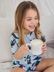 Chelsea Peers Blue Checkerboard Shark / Surfing Crocodile Print Short Pyjamas Set 2 Pack - Image 6 of 10