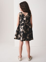 Black Gold Floral Dress (3-16yrs) - Image 3 of 4
