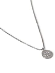 DCK Mens серебристое ожерелье с компасом из нержавеющей стали - Изображение 2 2