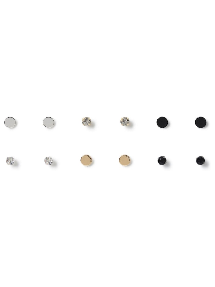 DCK Mens Silver Tone Mixed Metal Stud Earrings - Image 1 of 2