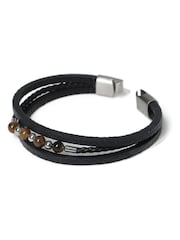 DCK Mens Armband aus echtem Leder in Schwarz - Bild 2 von 2