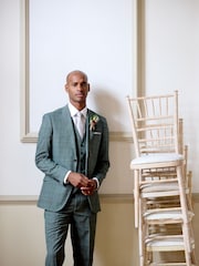 Skopes Green Wesley Tailored Fit Check Suit Jacket - Image 1 of 5