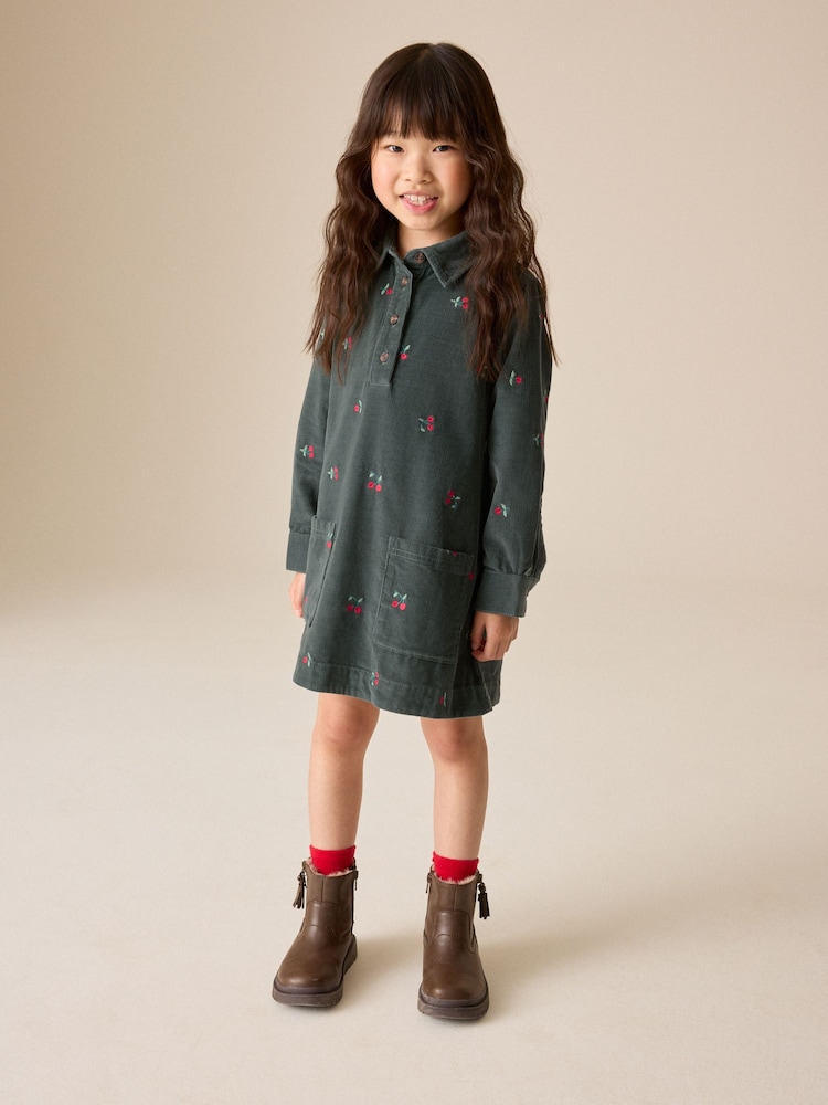 Green Green Cord Dress (3-16yrs) - Image 2 of 8