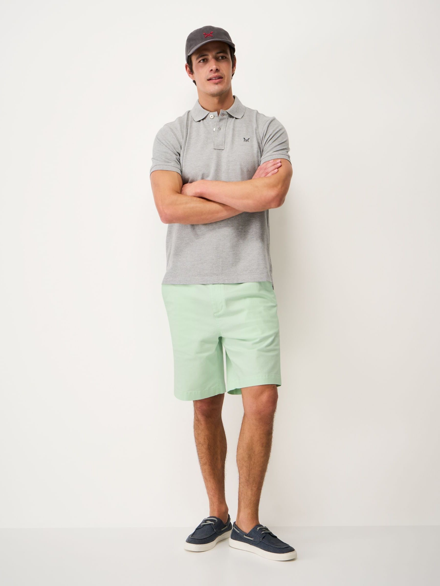Crew Clothing Men's Green Bermuda Stretch Chino Shorts
