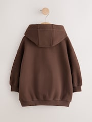Chocolate Brown Soft Touch Hoodie (3mths-7yrs) - Image 2 of 4