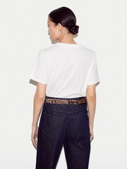 Jigsaw White Supima Cotton Crew Neck T-Shirt - Image 2 of 4