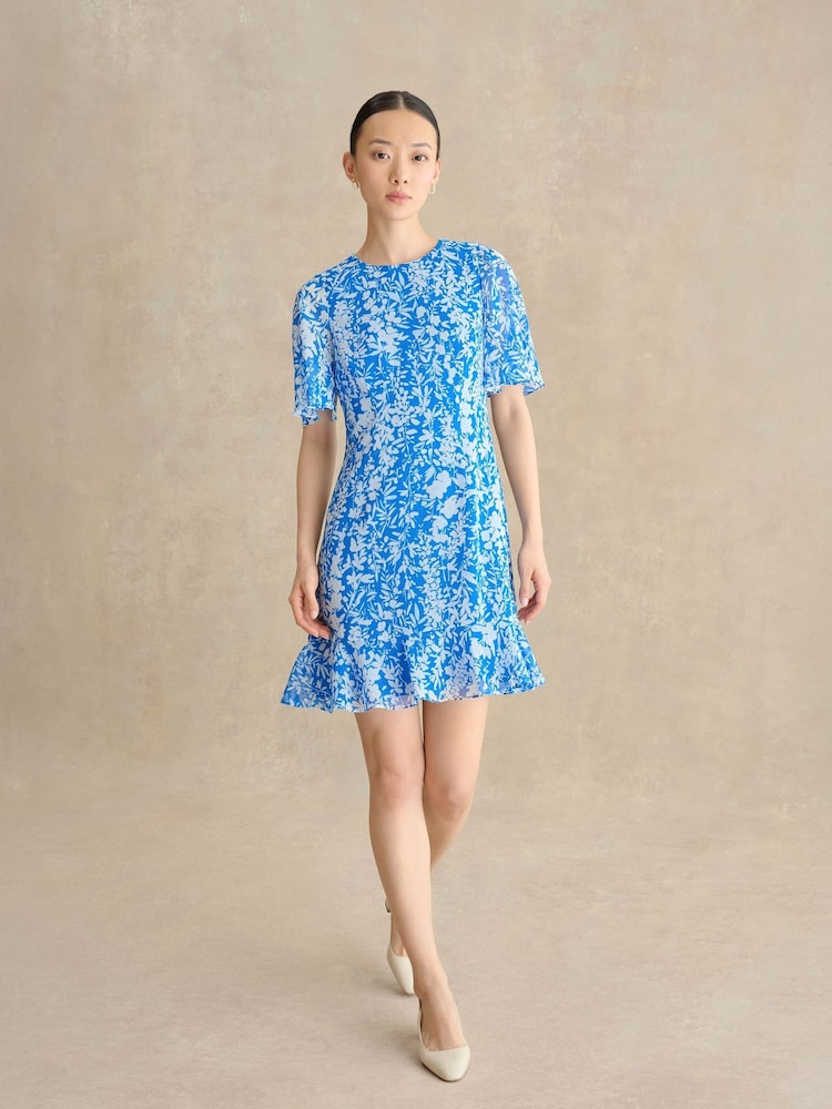 Hobbs Blue Lona Dress - Image 1 of 5