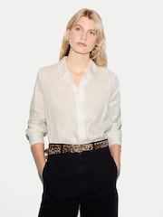 Jigsaw White Classic Linen Shirt - Image 1 of 6