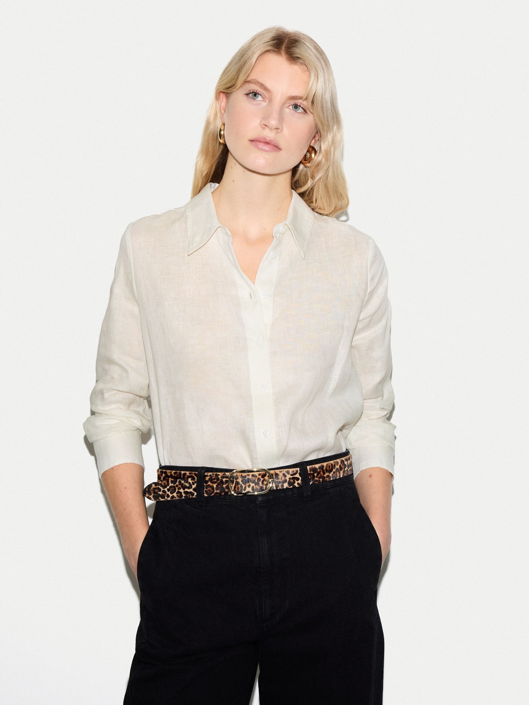 Buy Jigsaw White Classic Linen Shirt from Next USA