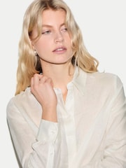 Jigsaw White Classic Linen Shirt - Image 5 of 6