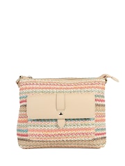 Pavers Cream Stripey Cross-Body Bag - Image 1 of 5
