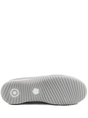 Pavers Grey Wide Fit Leather Slip On Shoes With Zip Fastening - Image 4 of 5