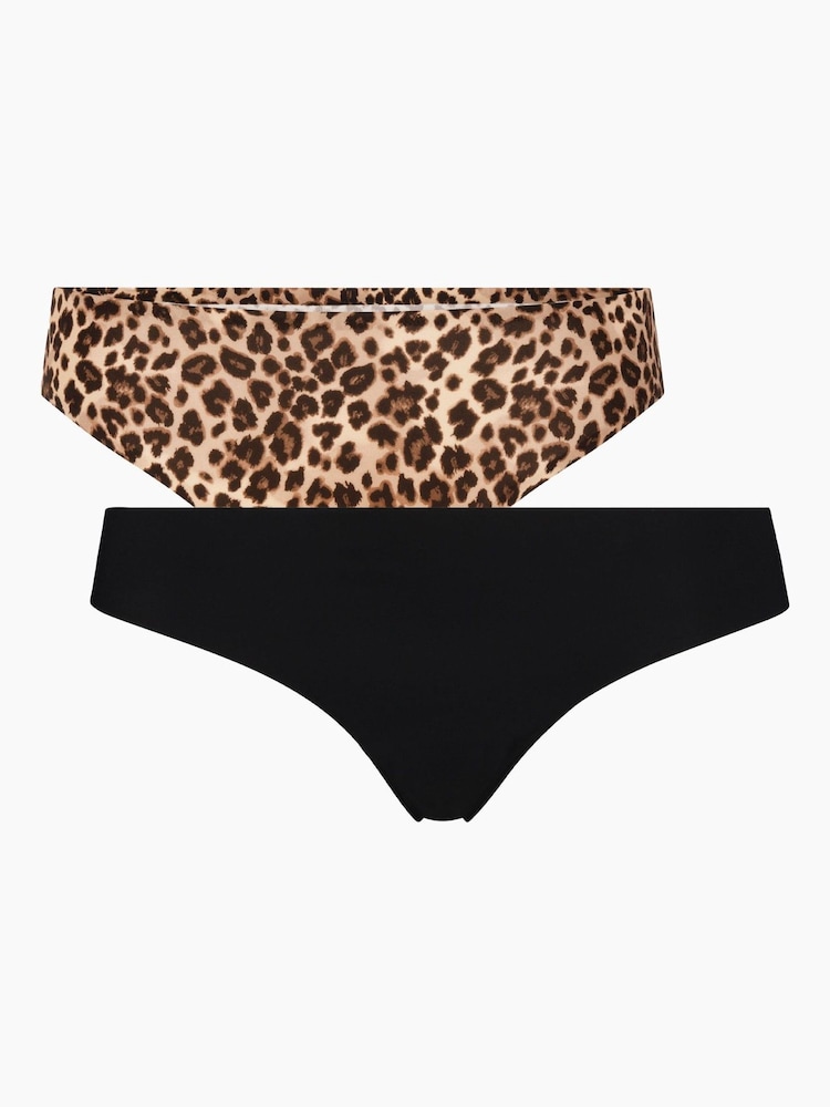 Hunkemoller Black Invisible Thong 2 Pack - Image 2 of 5 Hunkemoller Black Invisible Thong 2 Pack - Image 2 of 5
