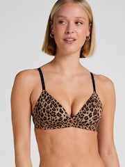 Hunkemoller Brown Mona Padded Non-wired Bra - Image 1 of 5