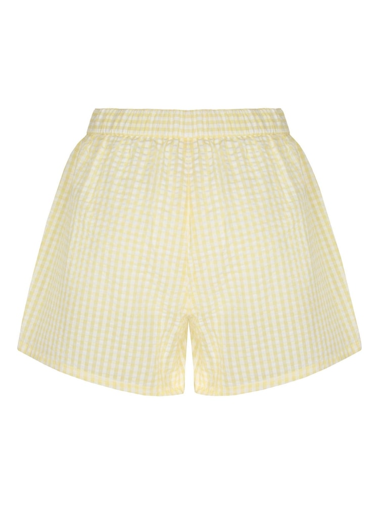 Hunkemöller Yellow Seersucker Pyjama Shorts - Image 5 of 5