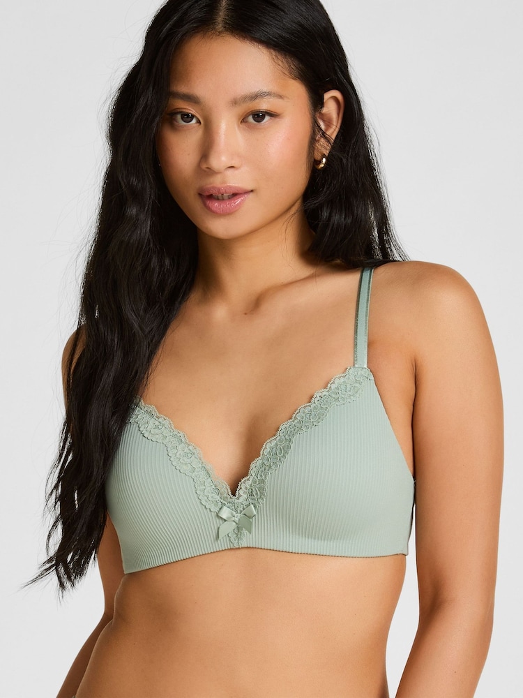 Hunkemoller Green Lola Padded Non-Wired Bra - Image 1 of 2