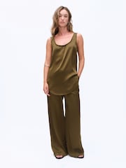The Set Satin Tank Top and Wide Leg Trousers Co-ord - 12şəkildən 1 şəkil