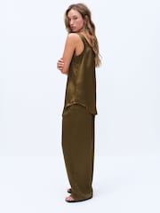 The Set Satin Tank Top and Wide Leg Trousers Co-ord - 12şəkildən 4 şəkil