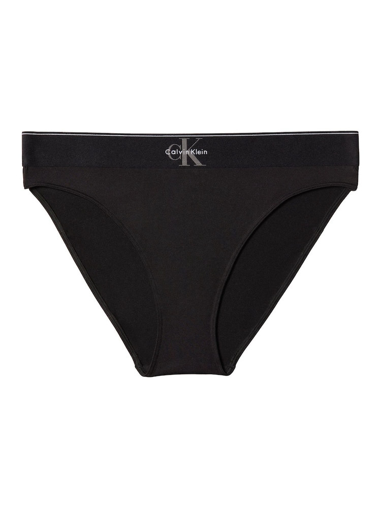 Calvin Klein Black High Waist Graphic Monogram Microfibre Stretch Bikini Briefs - Image 4 of 4 Calvin Klein Black High Waist Graphic Monogram Microfibre Stretch Bikini Briefs - Image 4 of 4