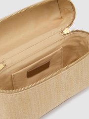 Reiss Natural Ines Raffia-Effect Vanity Crossbody Bag - Image 5 of 7
