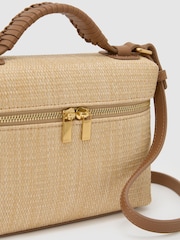 Reiss Natural Ines Raffia-Effect Vanity Crossbody Bag - Image 7 of 7