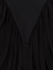 Reiss Black Imogen Draped Jersey Ruched Mini Dress - Image 6 of 6