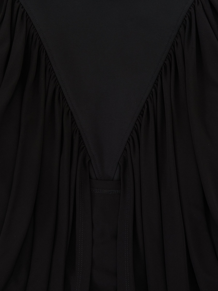 Reiss Black Imogen Draped Jersey Ruched Mini Dress - Image 6 of 6 Reiss Black Imogen Draped Jersey Ruched Mini Dress - Image 6 of 6