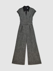 Reiss Bella Collared Wide-Leg Belted Jumpsuit - Larawan 2 ng 6