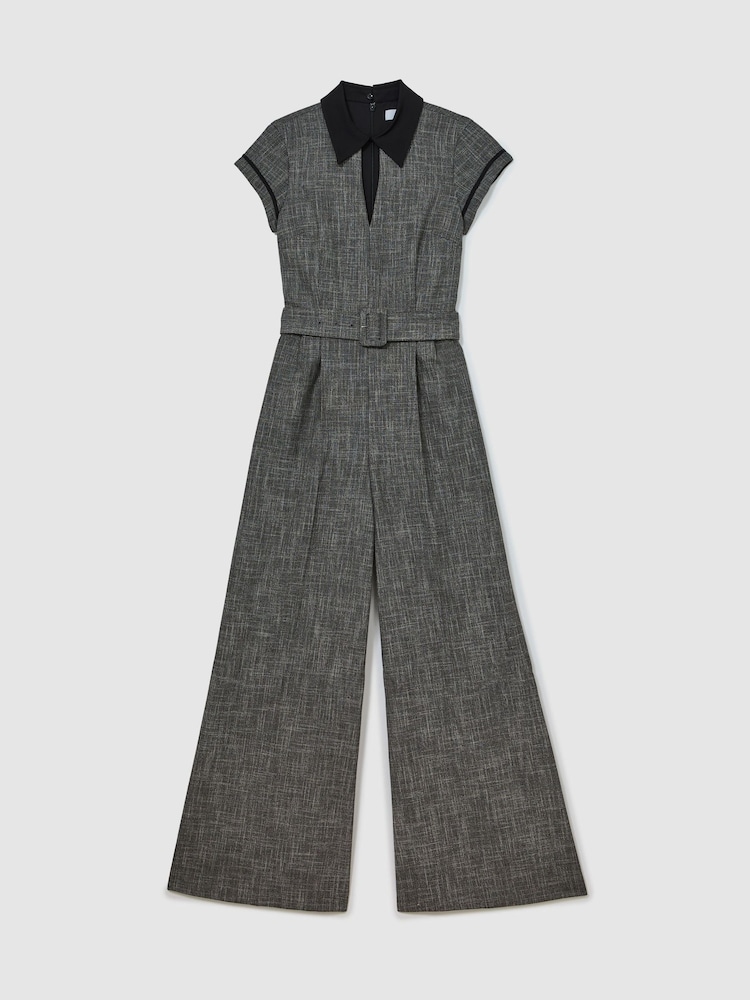 Reiss Bella Collared Wide-Leg Belted Jumpsuit - Larawan 2 ng 6 Reiss Bella Collared Wide-Leg Belted Jumpsuit - Larawan 2 ng 6