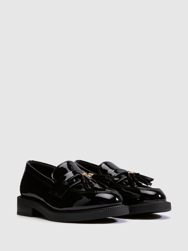 Schuh Black Lucy Tassel Loafers - Image 2 of 4 Schuh Black Lucy Tassel Loafers - Image 2 of 4
