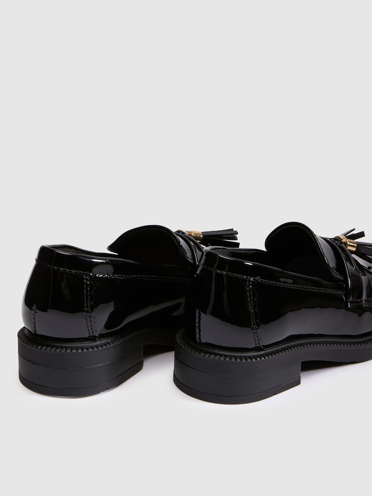 Schuh Black Lucy Tassel Loafers - Image 4 of 4 Schuh Black Lucy Tassel Loafers - Image 4 of 4