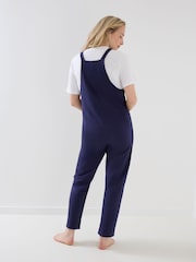 JoJo Maman Bébé Navy Blue Jersey Maternity Dungarees - Image 2 of 6