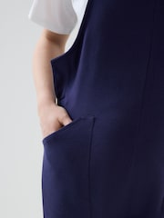 JoJo Maman Bébé Navy Blue Jersey Maternity Dungarees - Image 6 of 6