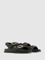 Schuh Black Twist Footbed Sandals - Image 3 of 4