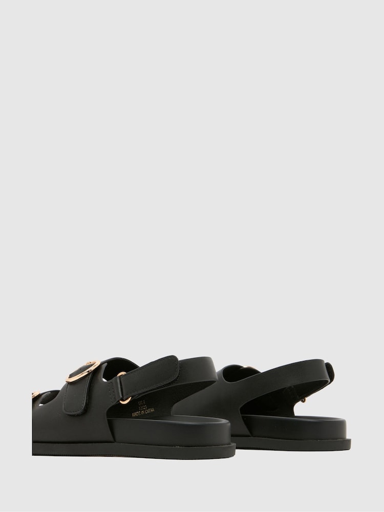 Schuh Black Twist Footbed Sandals - Image 4 of 4