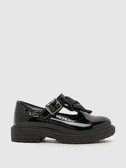 Schuh Black Loz Patent Bow T Bar Shoes - Image 1 of 4