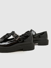 Schuh Black Loz Patent Bow T Bar Shoes - Image 4 of 4