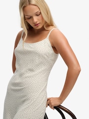 Superdry White Printed Cami Mini Dress - Image 6 of 7