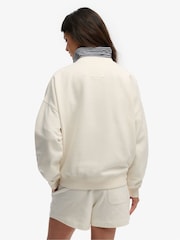 Superdry White Athletic Essentials Flag Embroidered Sweatshirt - Image 5 of 6