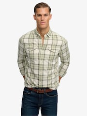 Superdry Green The Merchant Store - Lite Check Shirt - Image 1 of 6