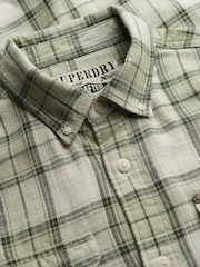 Superdry Green The Merchant Store - Lite Check Shirt - Image 6 of 6