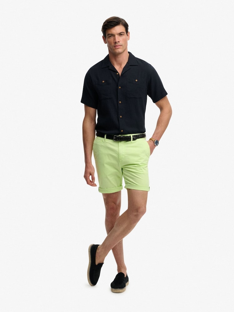 Superdry Green Premium Regular Chino Shorts - Image 2 of 7 Superdry Green Premium Regular Chino Shorts - Image 2 of 7