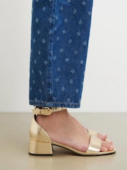 River Island Gold Heeled Sandals - Image 1 of 6